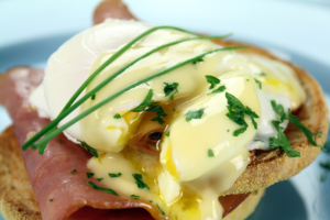 Eggs Benedict with Blue Grass Quality Meats Biscut Cut Country Ham