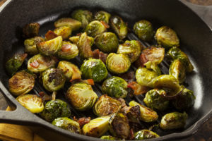 Homemade Grilled Brussel Sprouts with Fresh Bacon